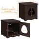 image 3 of Yaheetech Wooden Enclosed Litter Box N/A | Espresso | One Size