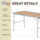image 6 of Outsunny 4ft Aluminium Picnic Table w/Side Desktop Outdoor BBQ Party Portable