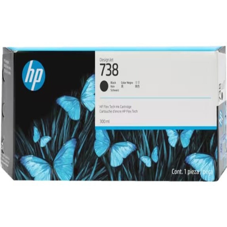 HP No 738 Black Standard Capacity Ink Cartridge 300ml - 498N8A N/A