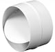 image 1 of 150mm Anti Backdraft Non-Return Pipe Connection White PVC Round Grille | White