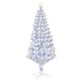 image 1 of HOMCOM 5FT Artificial Fibre Optic Christmas Tree Seasonal Decoration w LED Lights PreLit Easy Store White Blue