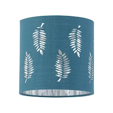 Fern - Teal Cut Out 15.5cm Table Lamp Shade Green | Silver