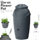 image 4 of Water Butt Kit with Tap, Diverter & Bio Cleaner –  Rainwater Collector for Garden, Balcony & Terrace – Durable Plastic Water Storage Tank | Black | 210L