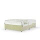 image 1 of Cream Naples Velvet No Drawer Divan Base Single