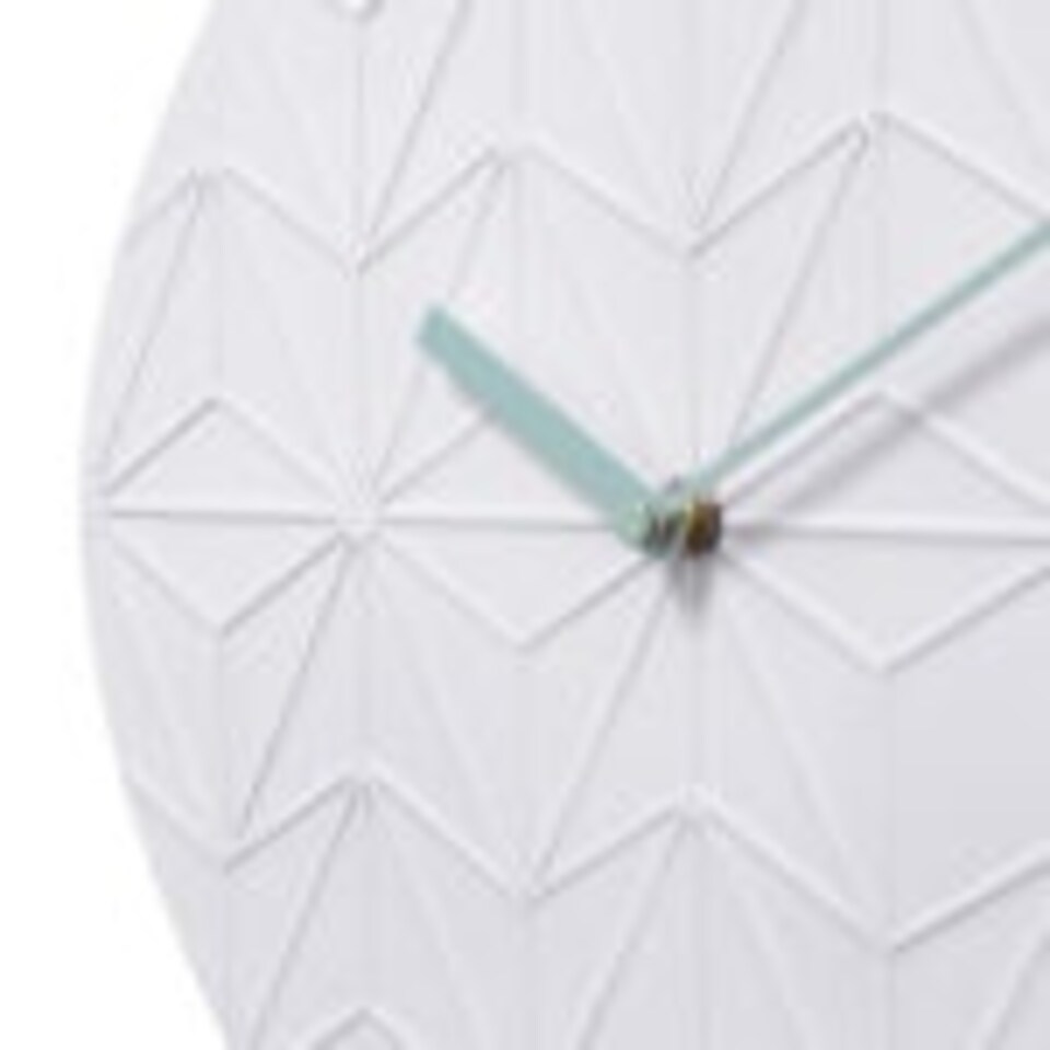 image 1 of Acctim Chloe Wall Clock Quartz Geometric Resin Face Open Dial White 30cm White