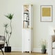image 8 of kleankin Slim Bathroom Storage Unit with Open Compartment, White White