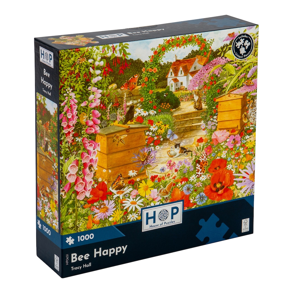 image 1 of Bee Happy 1000 Piece Puzzle