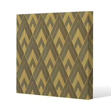 Black & Gold Striped Triangles (Canvas Print) 46 x 46 x 4cm
