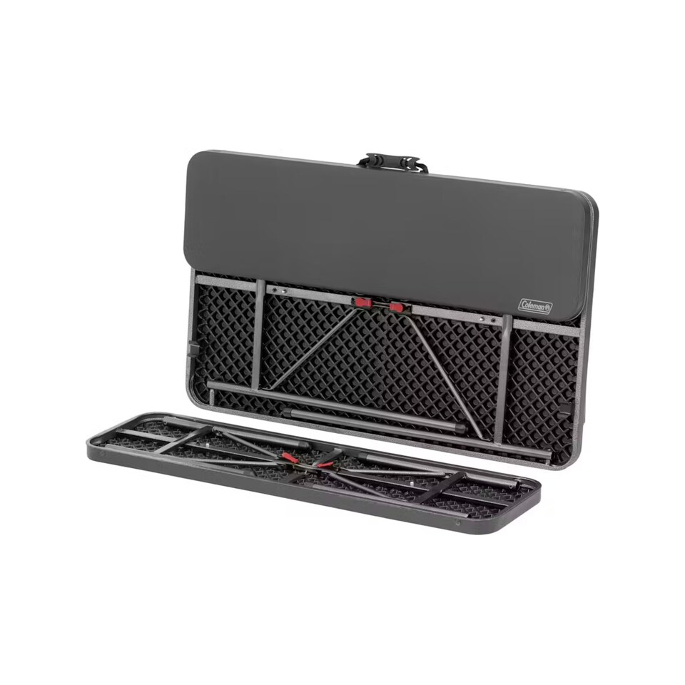 image 1 of Coleman Pack-Away Table And Bench Set Black