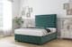 image 2 of Sloomy Pemberton Emerald Plush Divan Bed With Mattress 2 Drawers Footend With 26" Strutted Headboard & 12" Matching Footboard 5' King | Green | Emerald | King | 1