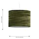 image 7 of Set of 2 Green Crushed Velvet 33cm Pendant Lightshades Green