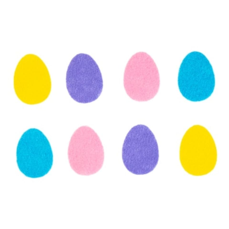 image 1 of Assorted Easter Self Adhesive Bonnet Embellishments - Pack of 8