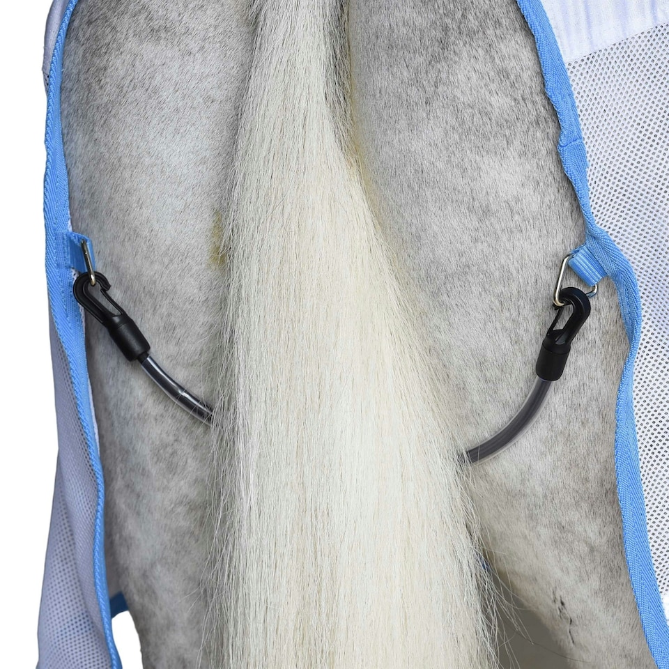 image 1 of Weatherbeeta Air-Tec Standard-Neck Horse Cooler Rug - White/Blue - 6´ 6"