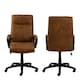 image 2 of Brad Swivel Office/Desk Chair with Armrest in Brown