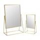 image 1 of Harbour Housewares 2pc Dressing Table Mirror Set - 2 Sizes - Gold - Makeup Mirror Bathroom Mirror Vanity Mirror Tabletop Mirror