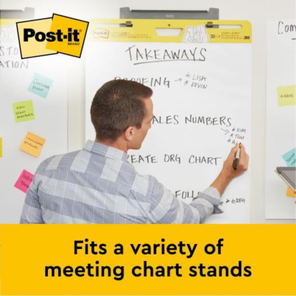 image 1 of Post-It Super Sticky Self Stick Tabletop Chart 20 Sheets 584x508mm 7100381046