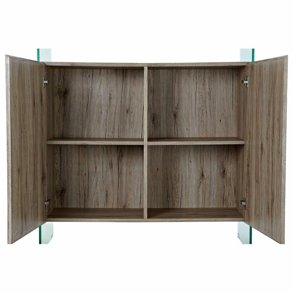 image 1 of Sideboard DKD Home Decor Natural MDF Tempered Glass (120 x 44 x 120 cm) N/A