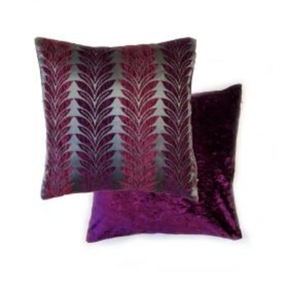 image 1 of Trellis Cushion Cover 43cm x 43cm Plum Purple | Purple