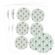 image 1 of Floral Baby Blue Stripes Round Stickers 88mm - Sheet of 6