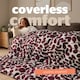 image 6 of Silentnight Coverless 10.5 Tog Duvet and Pillowcase Set, Leaf Print | Purple | Single