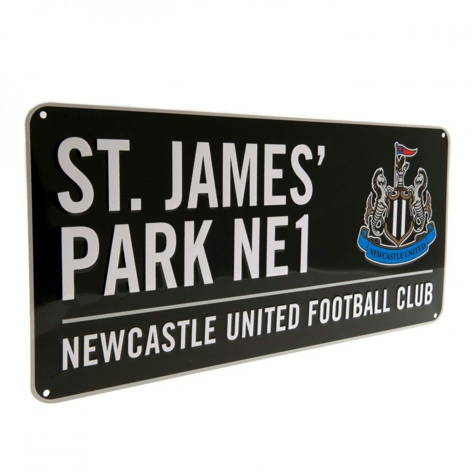 Newcastle United FC Street Sign - Black/White - One Size