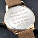 image 3 of Personalised Mens Rose Gold Tone Watch with Brown Strap and Presentation Box