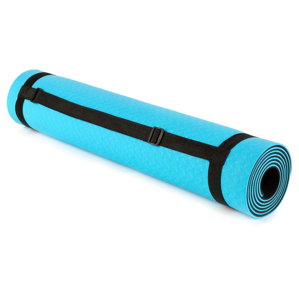 image 1 of just be... TPE - 5mm - Yoga Mat - Blue/Black