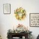 image 2 of HOMCOM 60 cm Prelit Christmas Wreath, Door Wreath with Realistic Branches