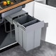 image 4 of Living and Home Cabinet Pull-Out Kitchen Trash Bin 30L（10L+20L) Grey