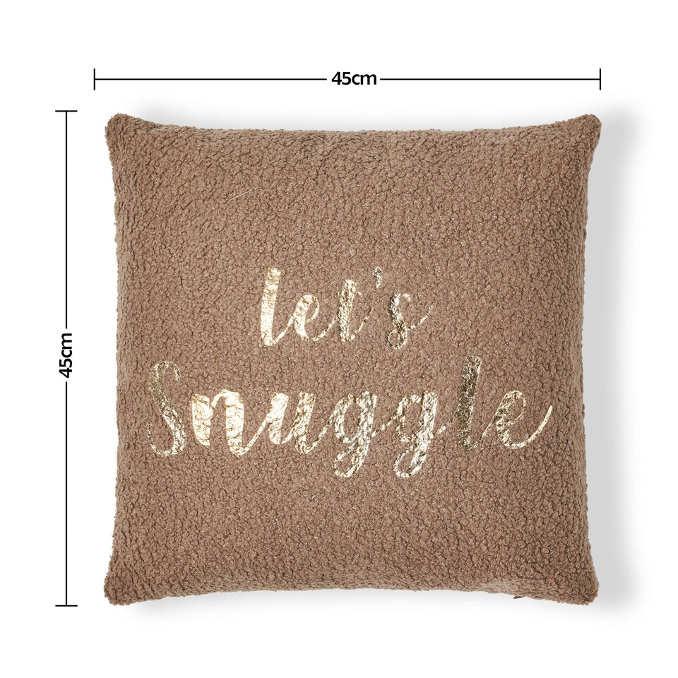 image 1 of BHS Lets Snuggle Cushion, Brown