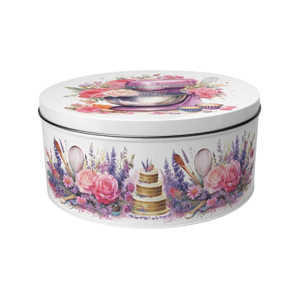 image 1 of Pink Roses Large Cake Tin