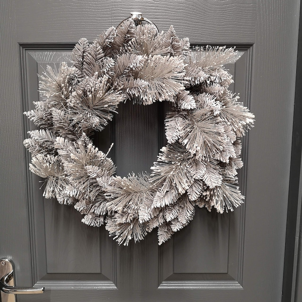 image 1 of 50cm Premier Christmas Snow Fir Door Wreath