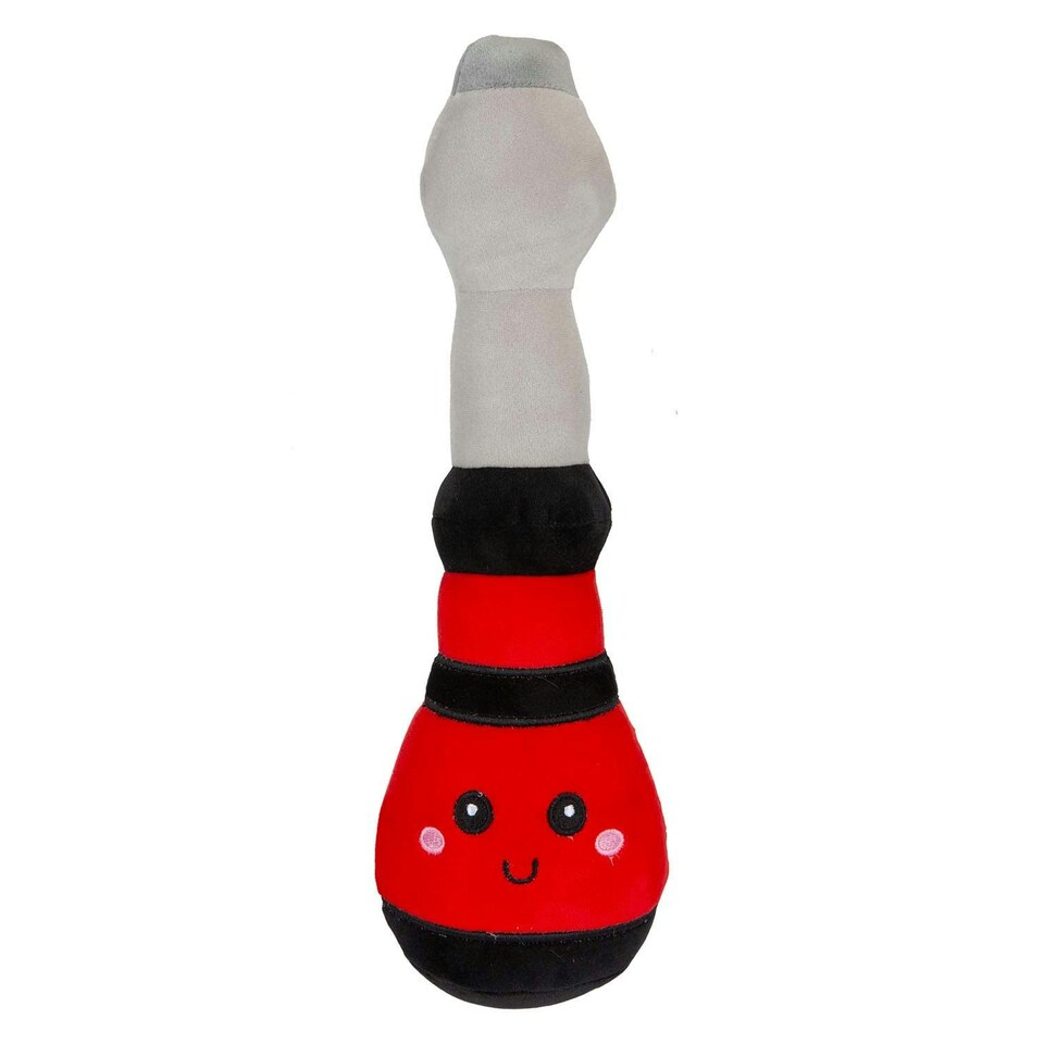 image 1 of Screwdriver Soft Toy Cute Plushie Huggable Cuddly Stuffed Toy 27cm Red