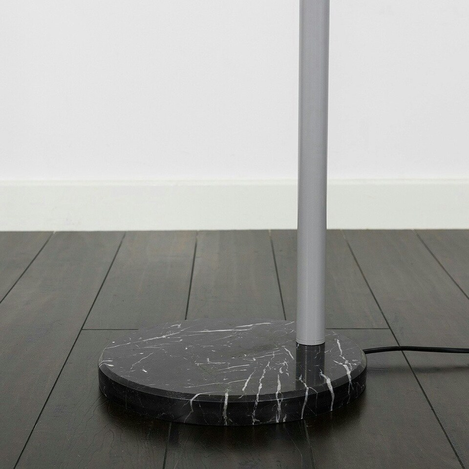 image 1 of ValueLights Curva 3 Way Grey Floor Lamp