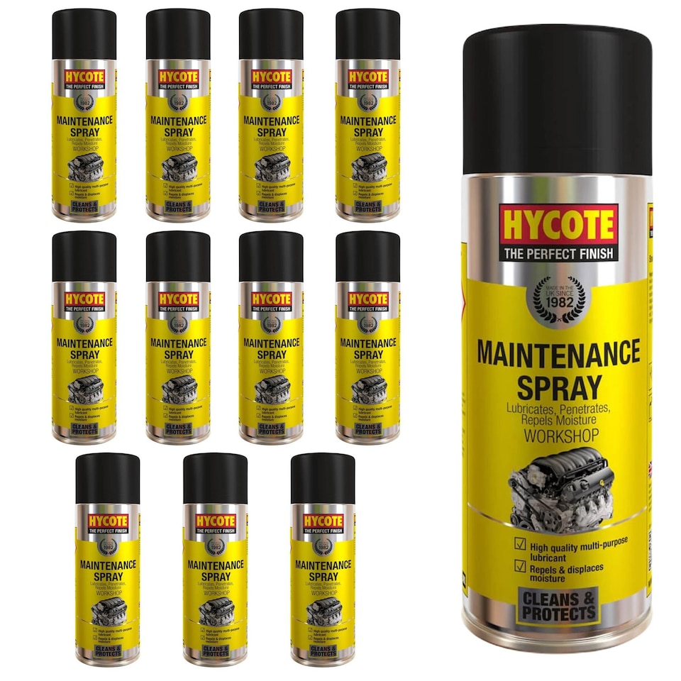 image 1 of Hycote Workshop Maintenance Spray 4.8 Litres 400ml x12 Aerosol Cleans & Protects