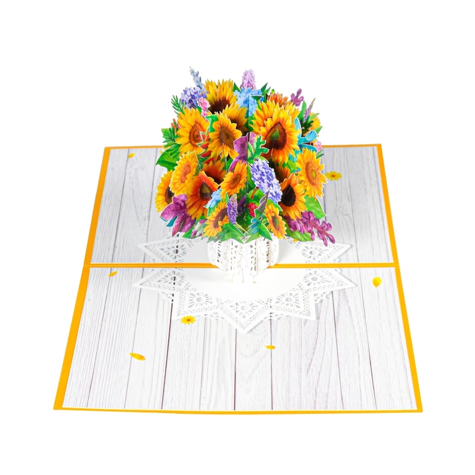 image 1 of Sunflower Joyful Blossoms Pop-Up Greeting Card