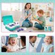 image 3 of Interactive Doctor Playset with Medical Trolley Cart Pretend Medical Tool Box Play Toy for Kids, Toddlers - Includes Doctor Tools & Accessories