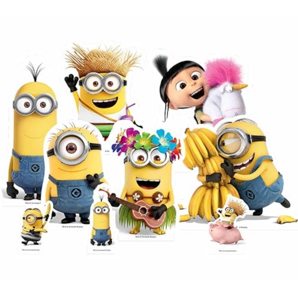 Despicable Me Minions Table Top Cutout Decorations - Pack of 9