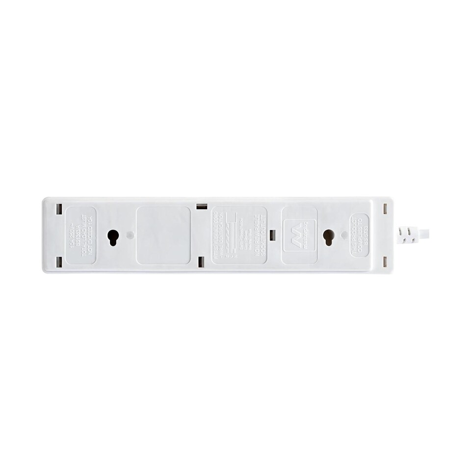 image 1 of Masterplug 4 Socket Surge Protected Extension Lead 4M Cable 13A Power Strip White UK Plug for Home and Office Use