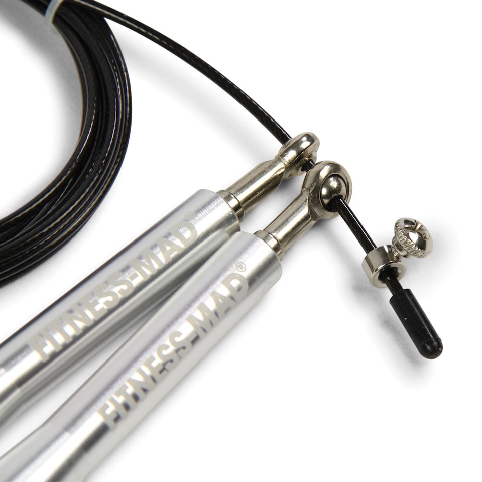 image 1 of Fitness Mad Ultra Speed Rope | Black | Black/Silver | One Size | 1