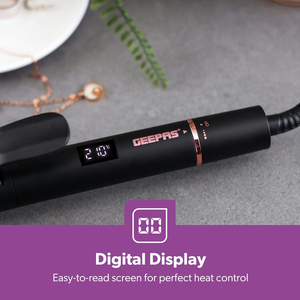 image 1 of GEEPAS Hair Curler,Expert Salon Curling Wand for Short & Long Hair