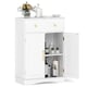 image 1 of COSTWAY Floor Storage Cabinet Buffet Sideboard with Drawer-White