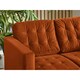 image 4 of Furniturebox Jolene 2 Seater Burnt Orange Velvet Sofa