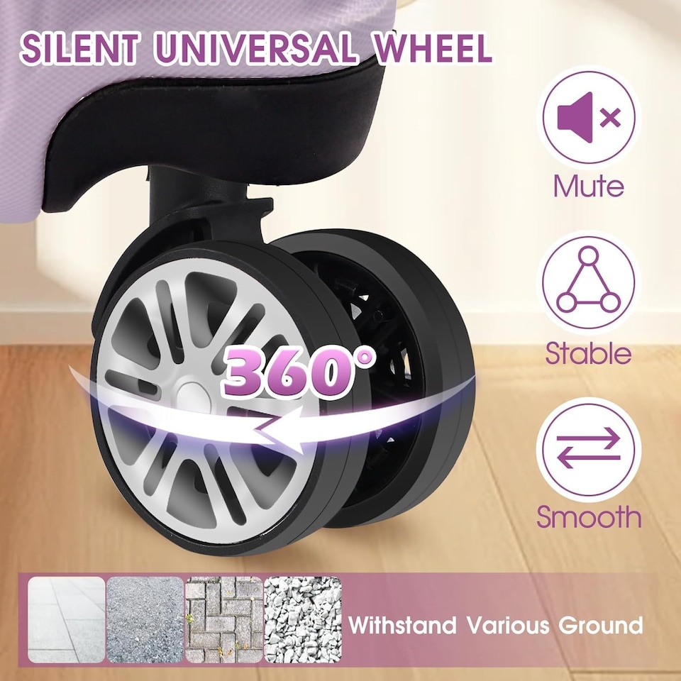 image 1 of 4 Piece Travel Luggage Sets with 360° Spinner Wheels
