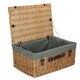 image 3 of 55cm Buff Picnic Basket with Lining Red | Red | One Size