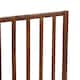 image 3 of Dark Brown Dog Safety Folding Wooden Pet Gate Portable Indoor Barrier