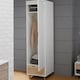 image 3 of Stockholm 1 Door Wardrobe - Particle Board - L58 x W50 x H190 cm - Oak/White White