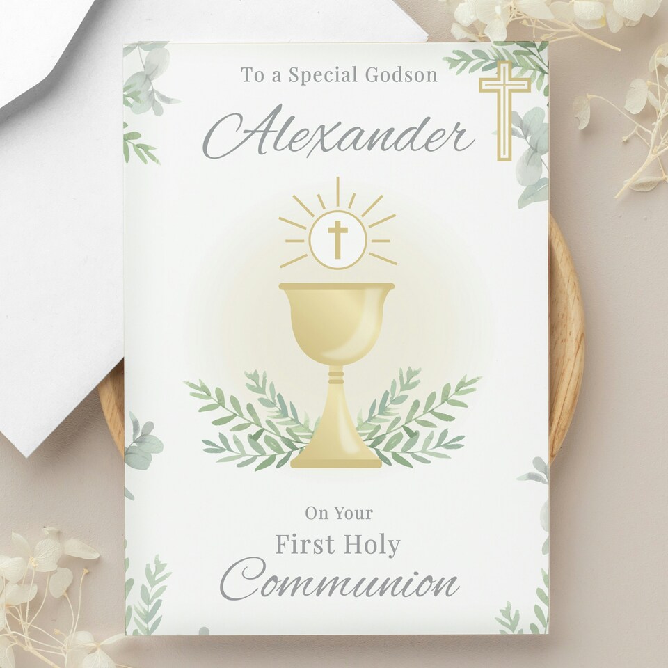 image 1 of Personalised First Holy Communion Card