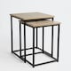 image 1 of OHS 2 Piece Wood Top Modern Home Decor Side End Nest Of Tables - Natural