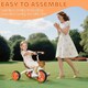 image 6 of Toddler Tricycle with Front Basket for Ages 2-5 Years Boys and Girls, Orange